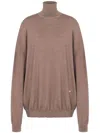 Moschino Wide-sleeves Virgin Wool Jumper In Beige