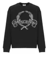 Moschino Sweatshirt With Laurel Crown Logo Embroidery In Black