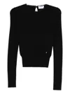 Moschino Long Sleeve Knitwear Keyhole Back In Black