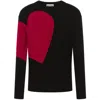 Moschino Heart-intarsia Virgin-wool Jumper In Black