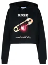 Moschino Printed Cotton Jersey Hooded Sweatshirt In Black
