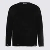 Moschino Oversized Pullover In Carved Wool In Black