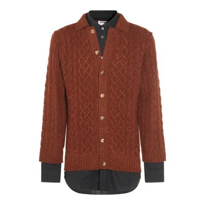 Moschino Sweaters Brown In Orange