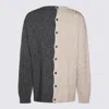 Moschino Grey And Beige Knitwear In Multi
