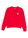 Moschino Teddy-print Sweatshirt In Red