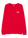 Moschino Logo-embroidered Sweatshirt In Red