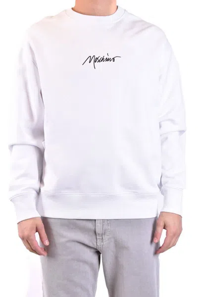 Moschino Man Sweatshirt White Size 42 Cotton