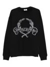 Moschino Sweatshirt With Laurel Crown Logo Embroidery In Black