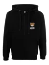 Moschino Cotton Jersey Hooded Sweater In Black