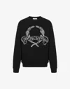 Moschino Sweatshirt With Laurel Crown Logo Embroidery In Black
