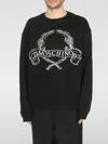 Moschino Sweatshirt With Laurel Crown Logo Embroidery In Black