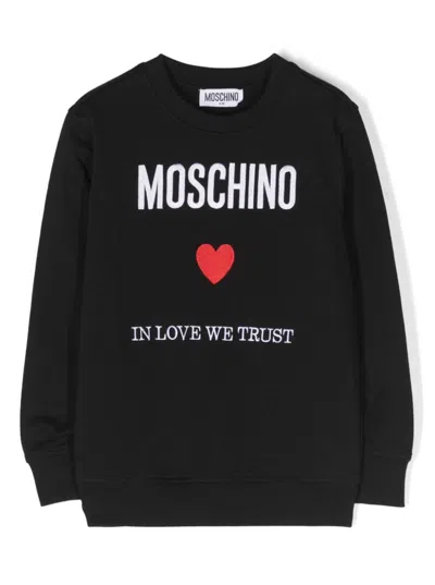 Moschino Kids' Sweatshirt In 60100 Nero