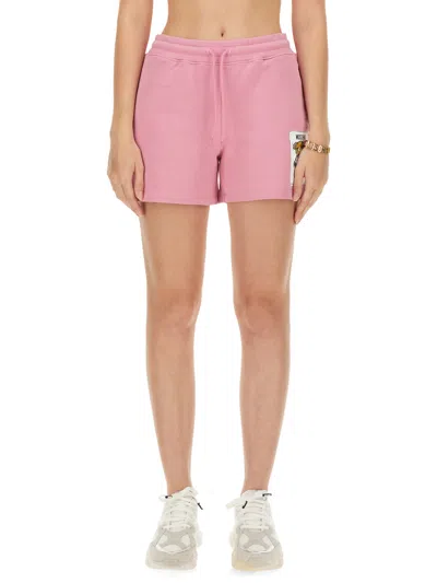 Moschino Sweatshirt Shorts In Pink