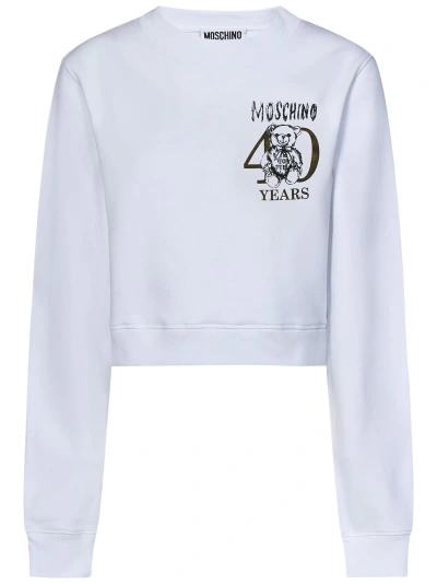 Moschino Sweatshirt In White