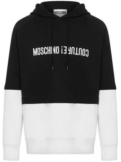Moschino Colour-block Cotton Hoodie In Multi