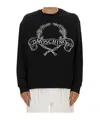 Moschino Sweatshirt With Laurel Crown Logo Embroidery In Black