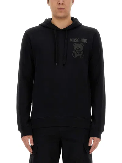 Moschino Sweatshirt With Logo In Black