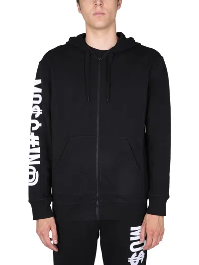MOSCHINO SWEATSHIRT WITH LOGO EMBROIDERY