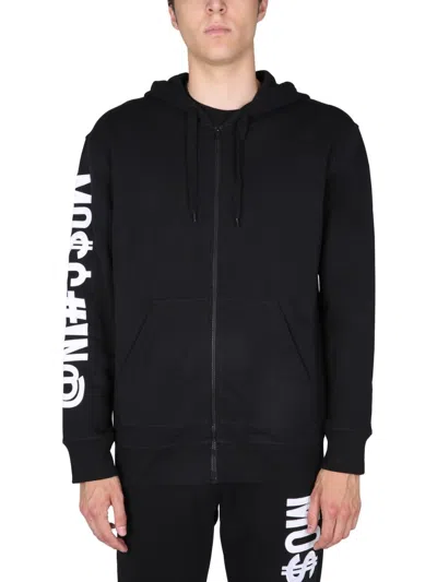 MOSCHINO SWEATSHIRT WITH LOGO EMBROIDERY