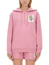 Moschino Hooded Teddy Bear Sweatshirt In Pink