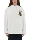 Moschino Sweatshirt With "teddy" Print In White