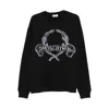 Moschino Sweatshirt With Laurel Crown Logo Embroidery In Black