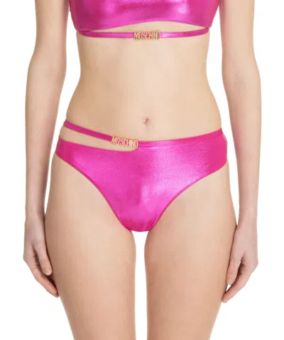 Moschino Swim Bikini Bottoms In Pink