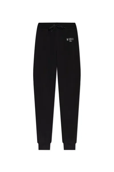 Moschino Swim Collection Drawstring Pants In Black
