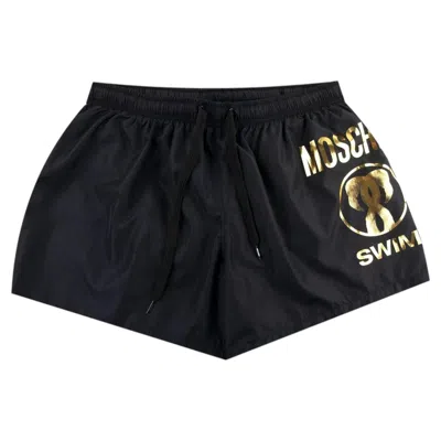 Pre-owned Moschino Swim Logo Detail Trunks In Black