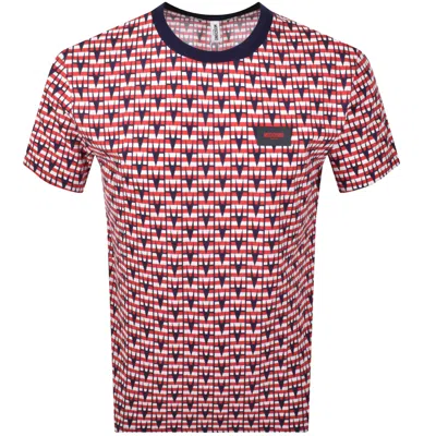 Moschino Swim Logo Print T Shirt Blue