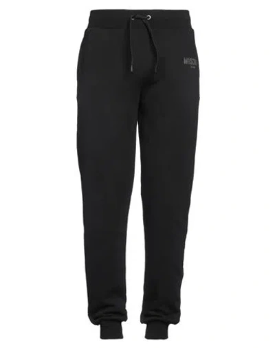 Moschino Swim Man Pants Black Size L Cotton, Elastane