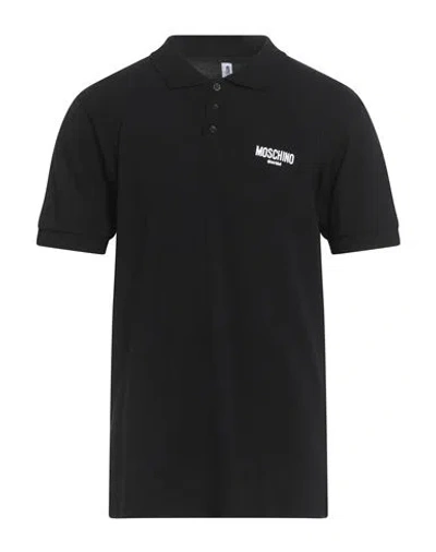 MOSCHINO MOSCHINO SWIM MAN POLO SHIRT BLACK SIZE L COTTON