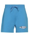 Moschino Swim Man Shorts & Bermuda Shorts Azure Size L Cotton, Elastane In Blue