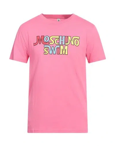 Moschino Swim Man T-shirt Magenta Size L Cotton