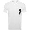 Moschino Swim Short Sleeved Polo T Shirt White In White