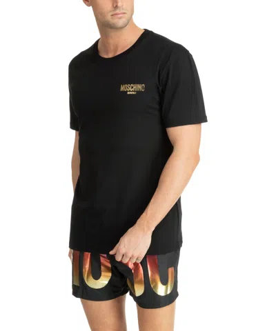 Moschino Swim T-shirt In Black