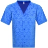 MOSCHINO MOSCHINO SWIM TOWELLING SHORT SLEEVE SHIRT BLUE