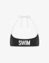 Moschino Text-print Bikini Top In Black