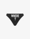 Moschino Slogan-print Bikini Bottoms In Black