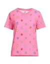 Moschino Swim Woman T-shirt Fuchsia Size L Cotton, Elastane In Pink