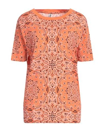 Moschino Swim Woman T-shirt Orange Size L Cotton, Elastane