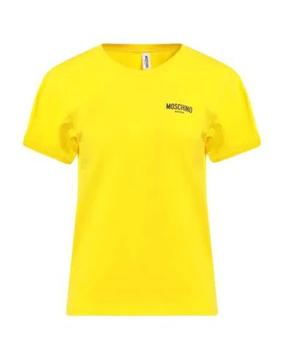 Moschino Swim Woman T-shirt Yellow Size L Cotton, Elastane