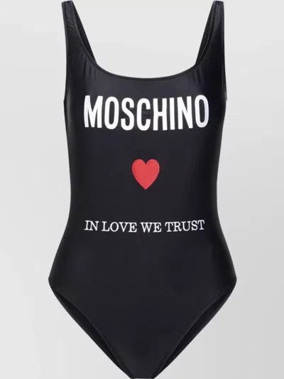 MOSCHINO SWIMSUIT POLYAMIDE BLEND GRAPHIC DETAIL