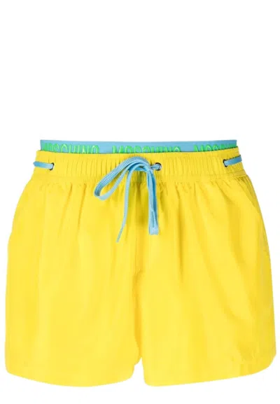Moschino Man Swim Trunks Yellow Size Xxs Polyester, Polyamide, Elastane In Giallo