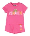 Moschino T-shirt And Shorts Set In Pink