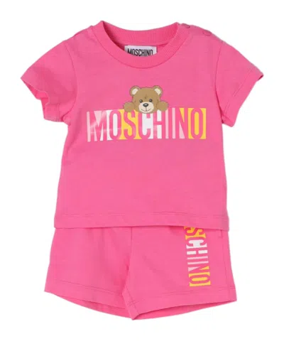 Moschino T-shirt And Shorts Set In Azalea