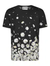 Moschino Daisy-print Crewneck T-shirt In Black