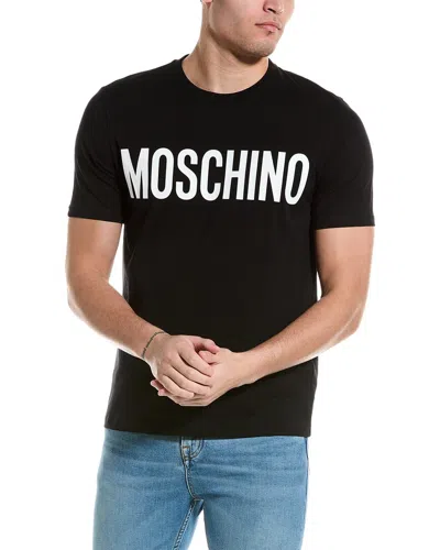 Moschino Printed Cotton-jersey T-shirt In Black