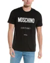 Moschino Crystal Logo Jersey T-shirt In Black
