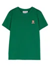 Moschino Kids' T-shirt Con Ricamo Teddy Bear In Green